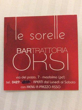 Bar Trattoria Le Sorelle Orsi
